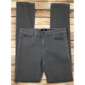OBEY Womens Size 28 Gray 'Tight Stretch Straight Leg' Jeans